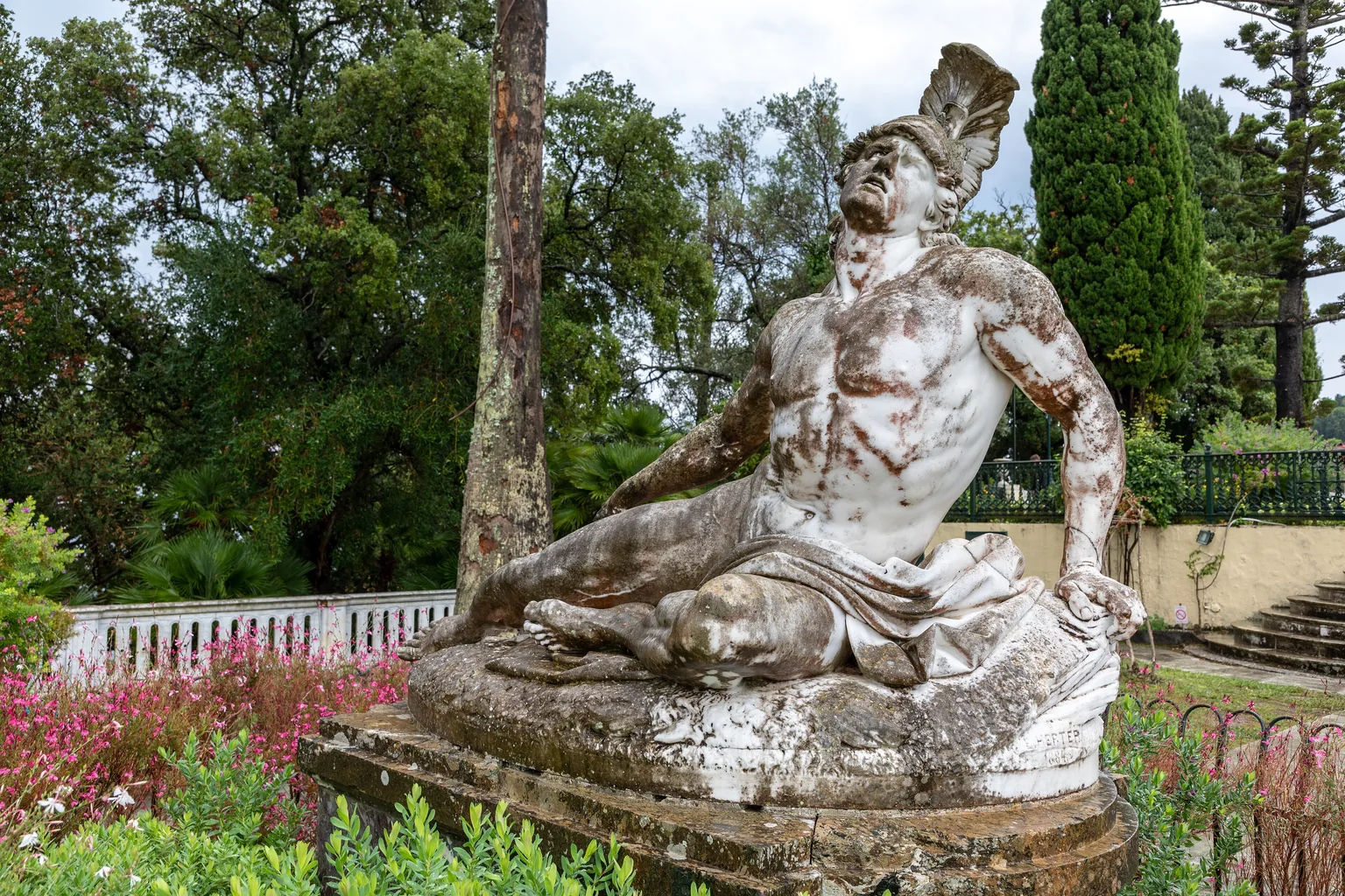 The Dying Achilles in the gardens of the Achilleion Palace at Gastouri